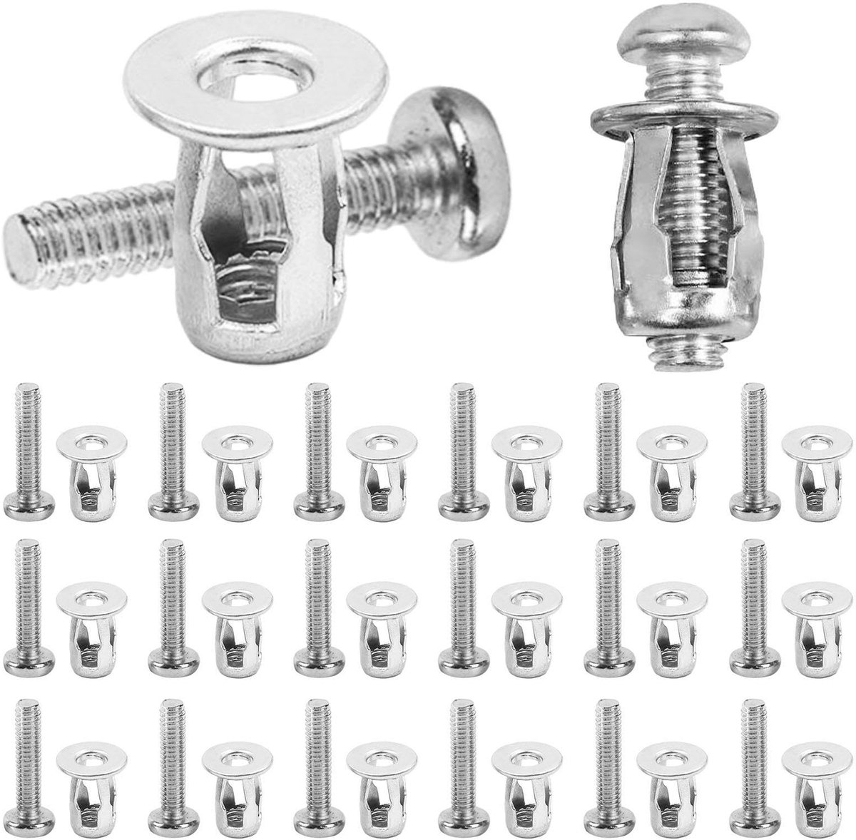 Dailygoods- Holle Muurbevestigingen 20 Stuks - M4x20 Deurankers - Zink Verzinkt Koolstofstaal - Zware Gipsplaatbevestigingen - Versterkte Ankervleugels - Duurzaam en Waterbestendig - Muurankers