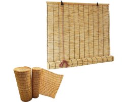 Bamboe jaloezieën - Riet gordijn - Zon weren - Natuurlijk materiaal - 140 x 225 cm - Natuurlijk