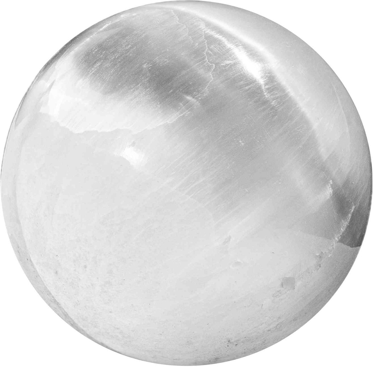Dailygoods- Selenietbal Set van 2 - Handgesneden - Meditatie - Genezing - Energiewerk - 5-6 cm - Zuiverende eigenschappen - Kristallen Bol