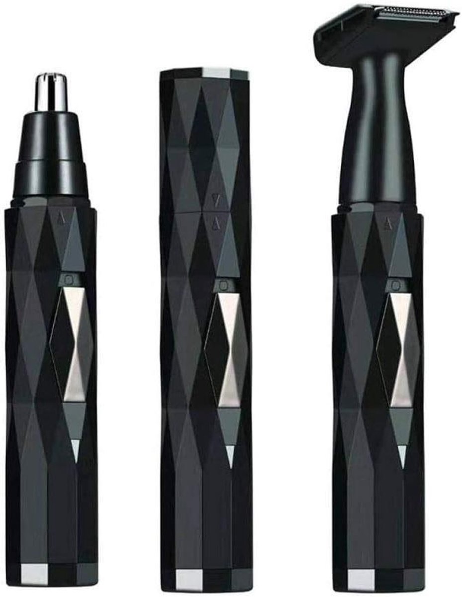 Gezichts Haar Trimmer - Ontharingsapparaat - Precisie Styling - Dubbele Roestvrij Staal Bladen - 13 cm - Zilver