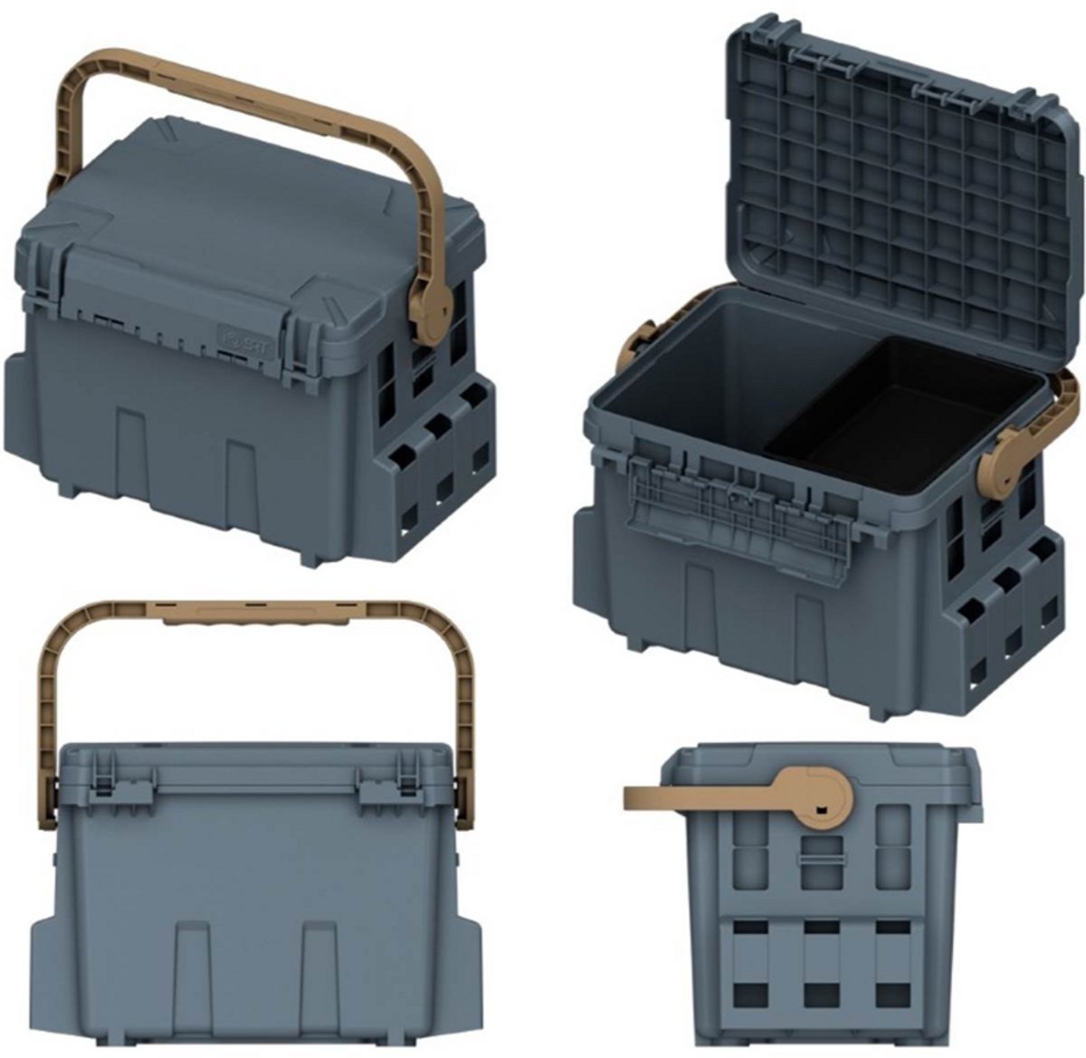 Sert Tackle Box SRT-3090MF – Robuuste Viskoffer 35L Dark Grey