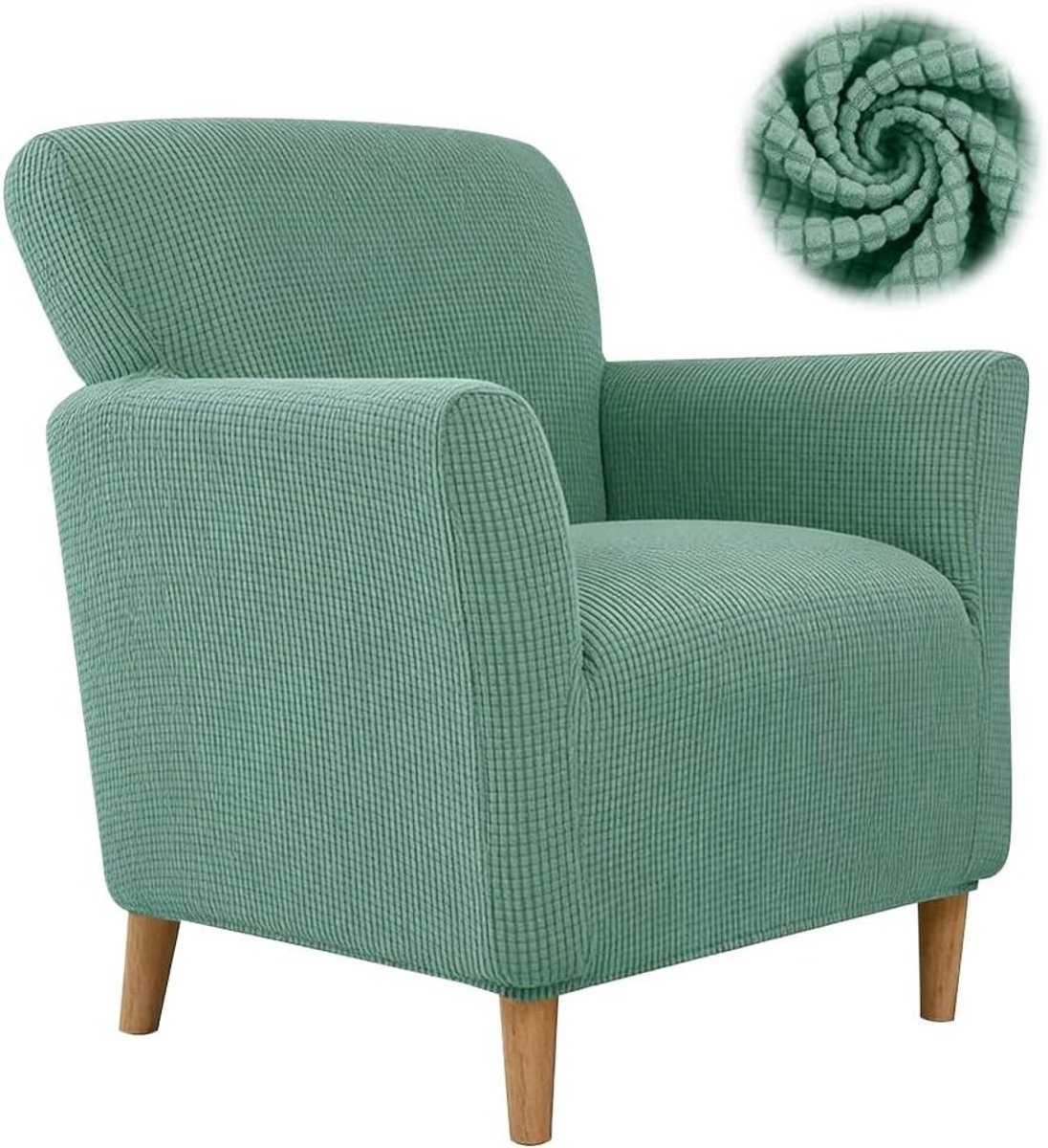 Verstelbare en Ademende Stoelhoes voor Woonkamer en Kantoor, Eenvoudige Montage, Premium Jacquard Bescherming voor Gezinnen (Lichtgroen)