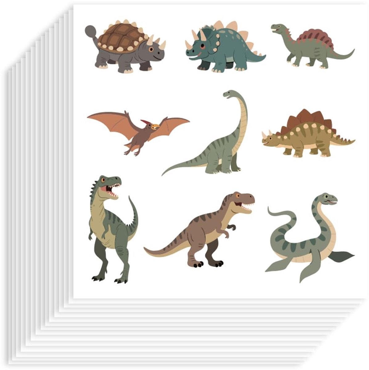 Dailygoods- Dinosaurusstickers 180 Stuks - Waterdicht - Zelfklevend Papier - Decoratieve Stickers - Planner/Stickers - Knutselen/Geschenkzakjes - Decoratiestickers