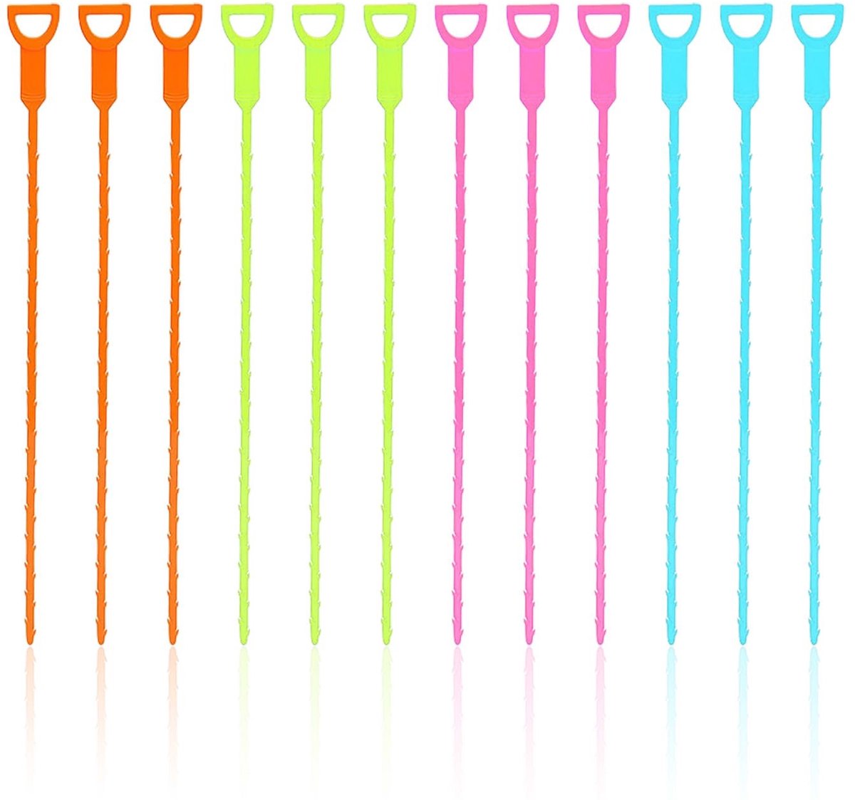 Dailygoods - 12-Delige Drainage Reiniger Set met 50 Cm Slang