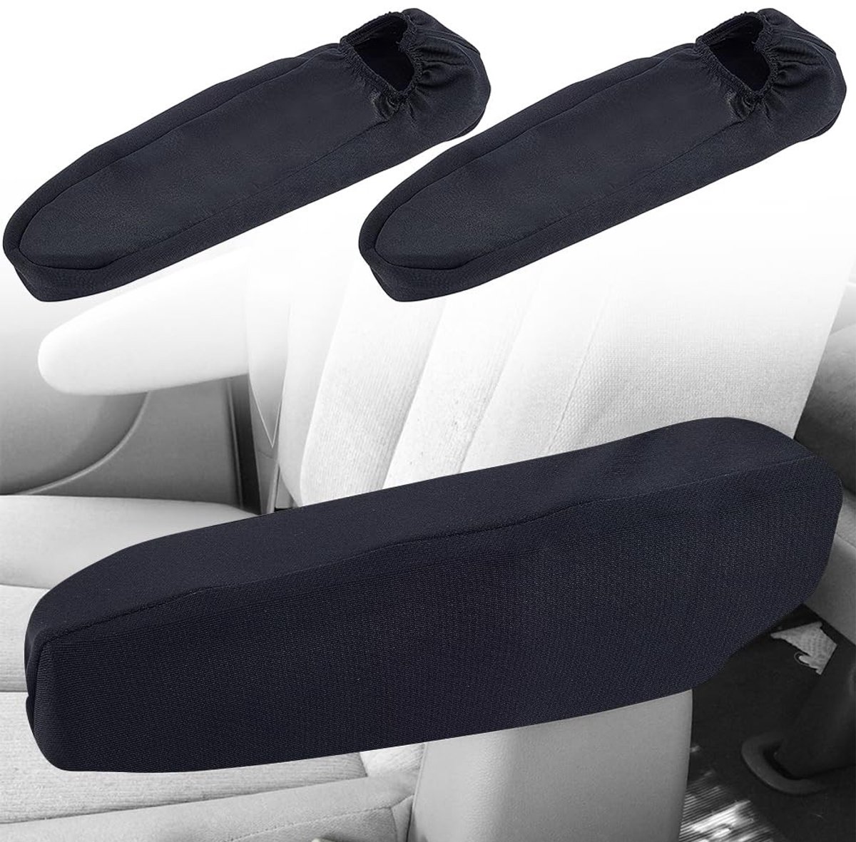 Dailygoods - 2 Stks Zwarte Auto Armsteun Covers - Universele Beschermers voor Auto en SUV
