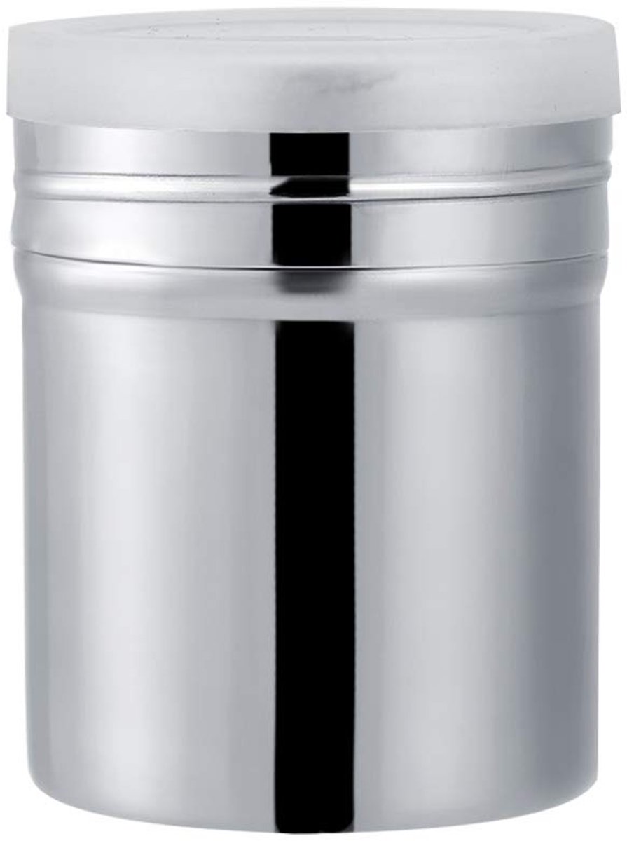 Dailygoods- Shaker RVS - Poeder Shaker - Cacaopoeder/Chocolade/Icing - Zeef voor Peper/Kruiden - Draagbaar/Lichtgewicht - Maat S 5,5x8,2 cm - Kruidenstrooier