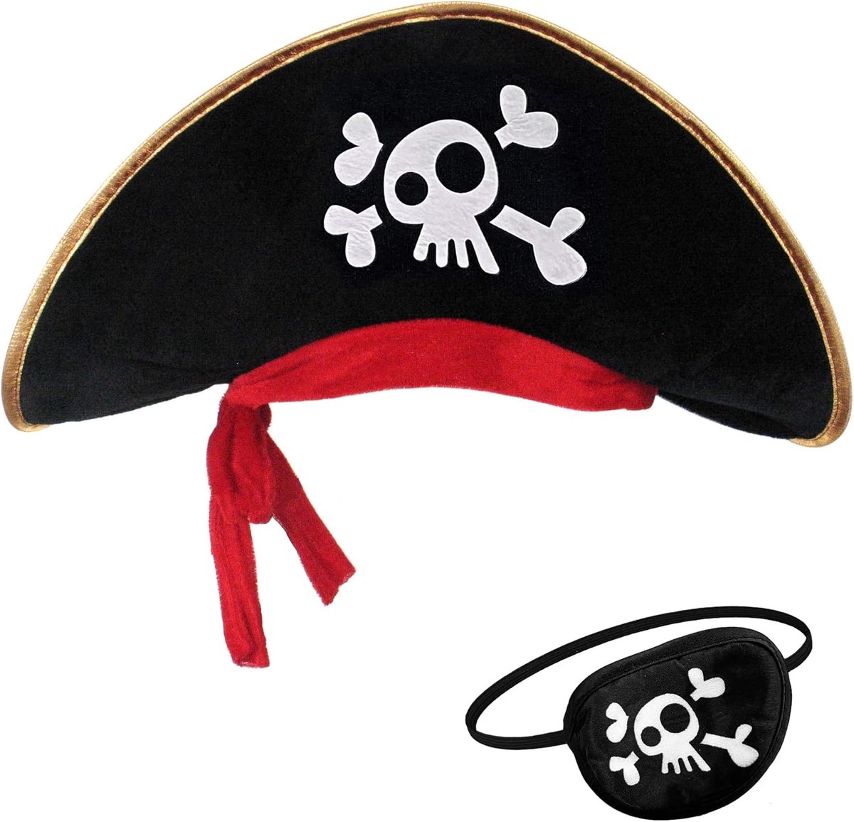 papapanda Piratenhoed Caribische kapitein kinderen en volwassenen