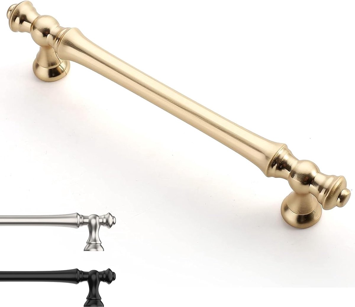 9Build Eu0040 Set van 6 kasthandgrepen, gouden gatafstand, 128 mm