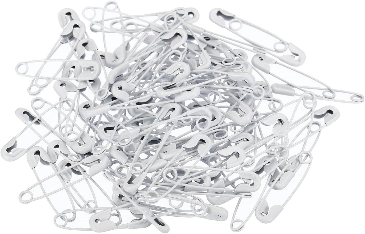 Veiligheidsspelden Metaal - Naaispelden Kleding - Klusjes en Hobby - Stevige Sluiting - 25 mm - Wit