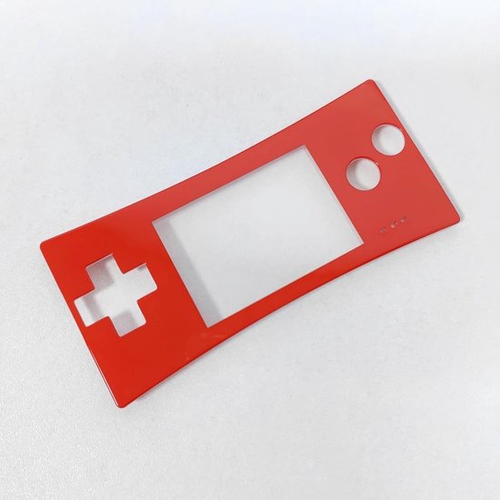 Voorzijde Schelp Voorplaat Voorste Behuizing Vervangende Bovenplaat voor Nintendo Game Boy Micro GBM-console (Felrood) van Nintendo — afbeelding 2
