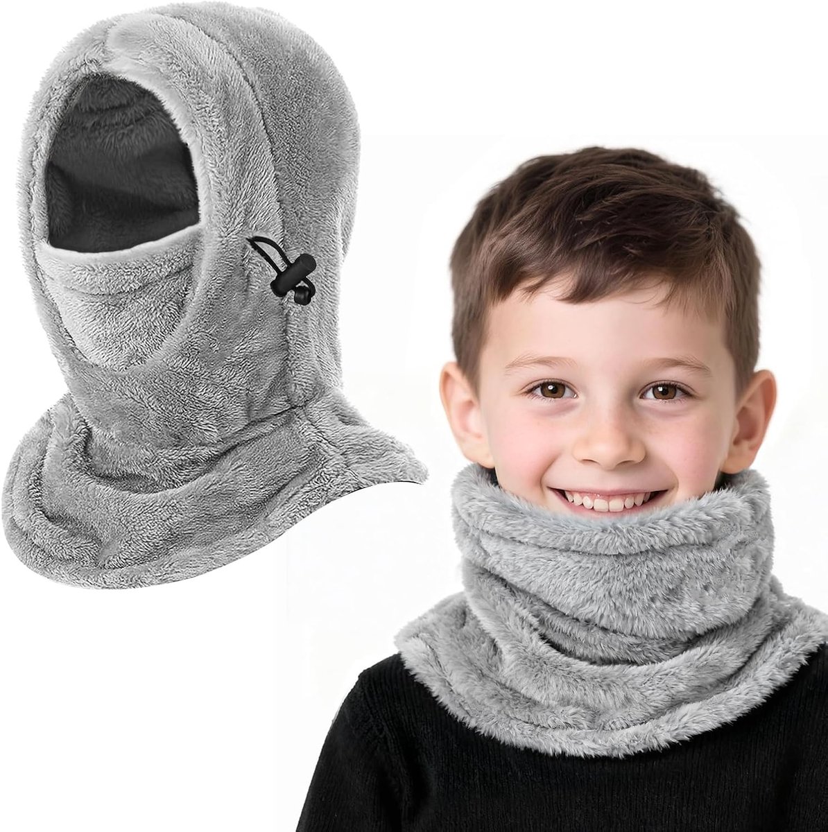 fleece bivakmuts voor kinderen, 3-9 jaar, multifunctioneel