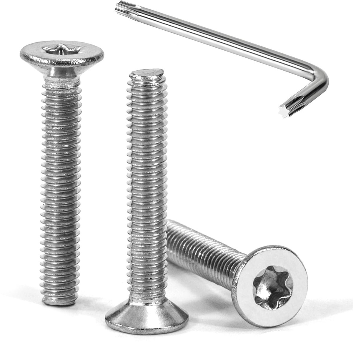 Verzonken kopschroeven, M4 x 25 mm, torx-machineschroeven, roestvrij