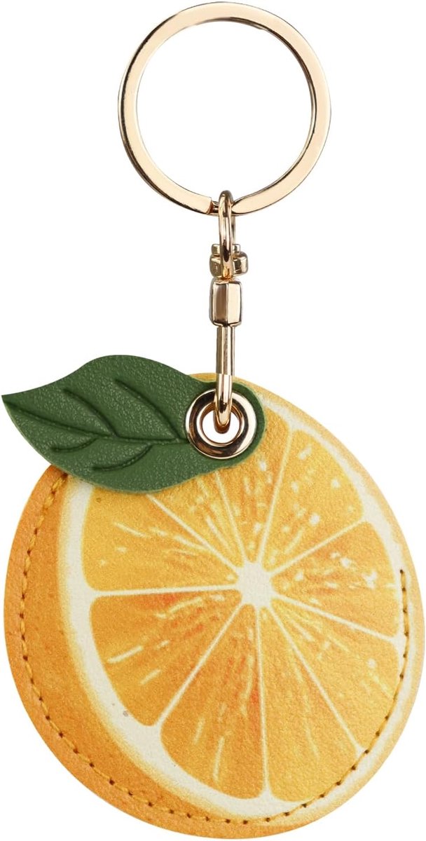 Sleutelhanger van PU-leer, fruitsleutelhanger met sleutelhanger