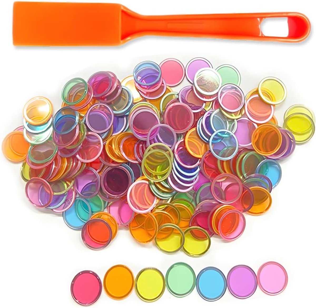 Bingo chips set magneetstaaf 100 metalen ringschijven wetenschap Stem