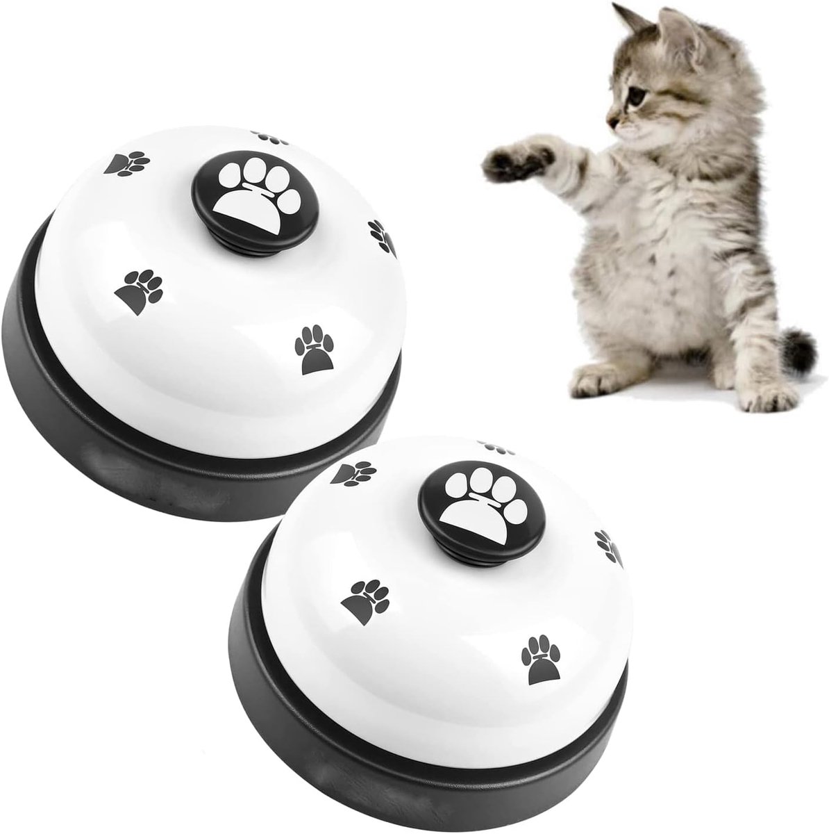 Trainingsbellen voor huisdieren, 2 stuks hondenbel voor deur, zindelijkheidstraining, deurbel, hondendeurbel, hond, potje, toilet, trainingsbel, puppy- en kattencommunicatieapparaat