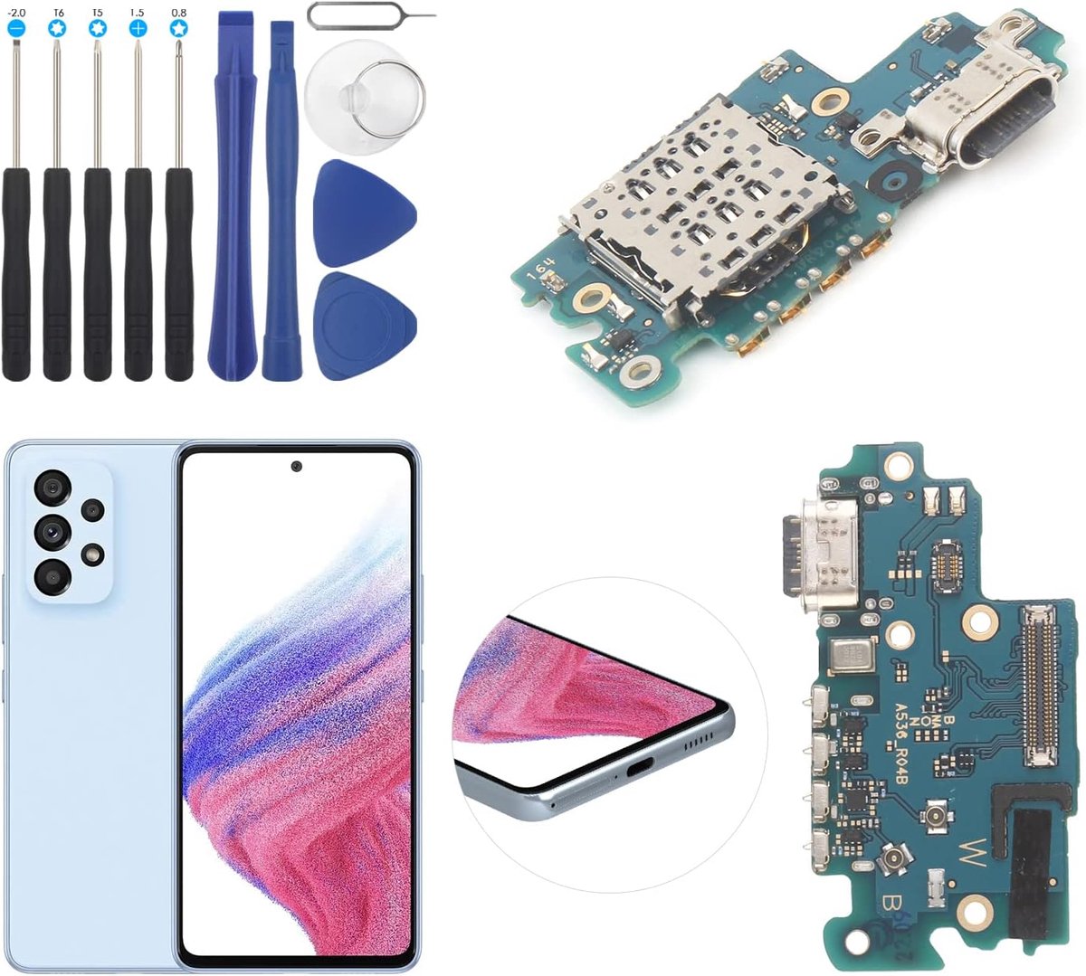 compatibel met Samsung Galaxy A53 5G Usb dock connector voor Sm-A536B