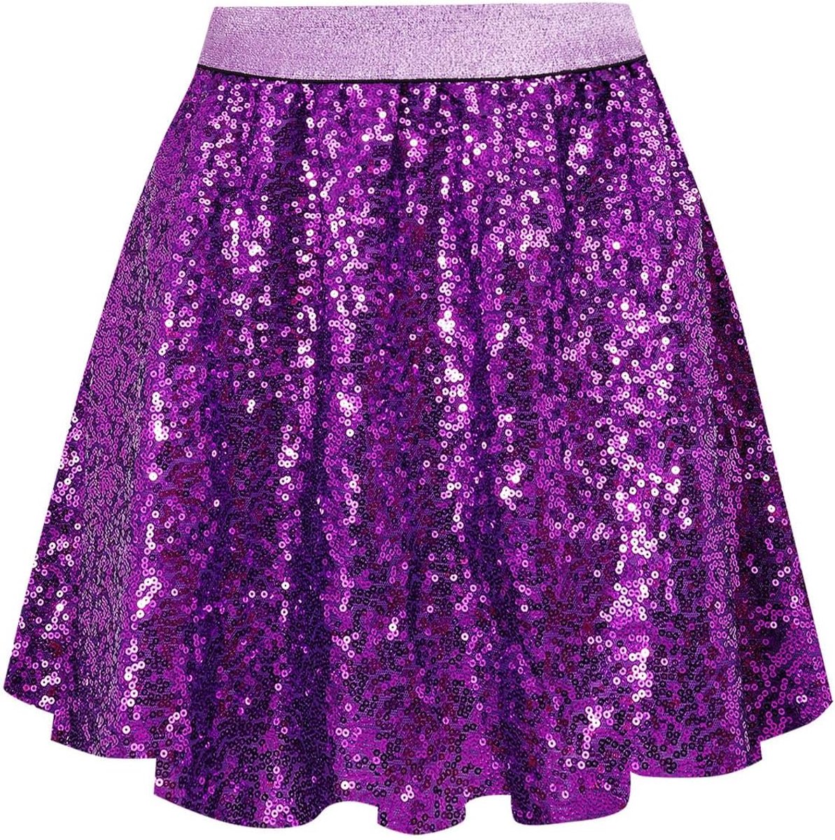 pailletten rok elastische tailleband glitter rok festival kostuum