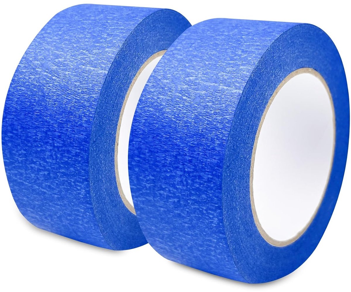 2 rollen schilderstape 48 mm x 50 m, schilderpapier, precisietape