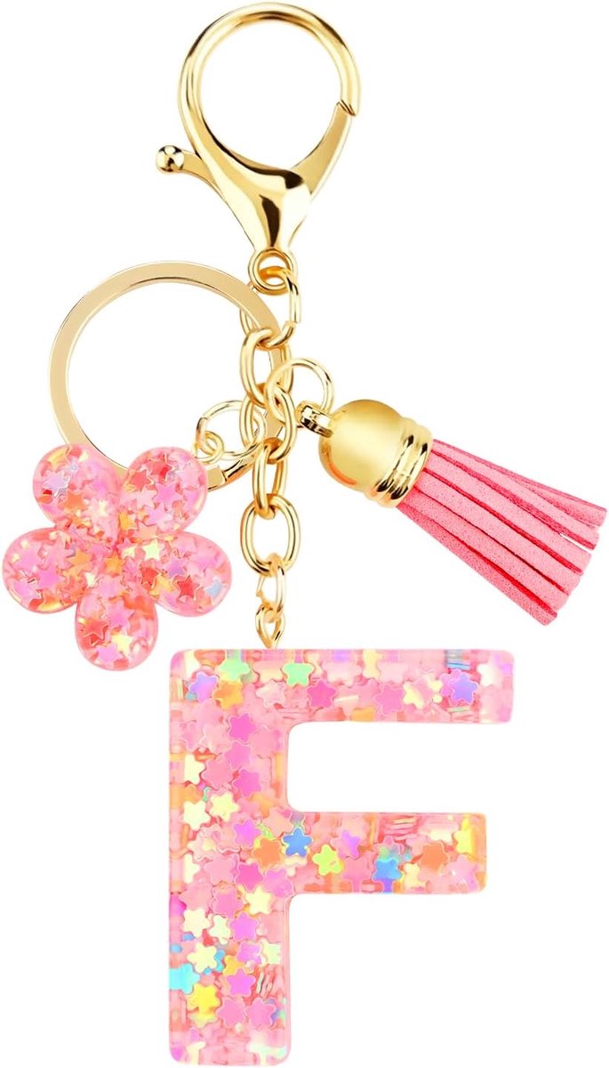 letter meisje hanger sleutel bloem sleutelhanger met naam Kerstmis eerste schooldag verjaardagscadeau voor vrouwen dames