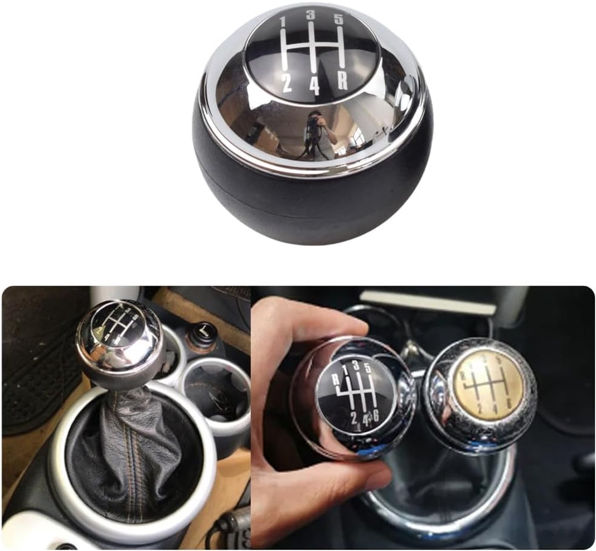 5/6 Speed auto versnellingspook knop schakelhendel handbal voor Mini R50 One D R52 R53 Cooper S 3 deuren 2001 2002 2003 2004 2005-2008 (5 Speed)