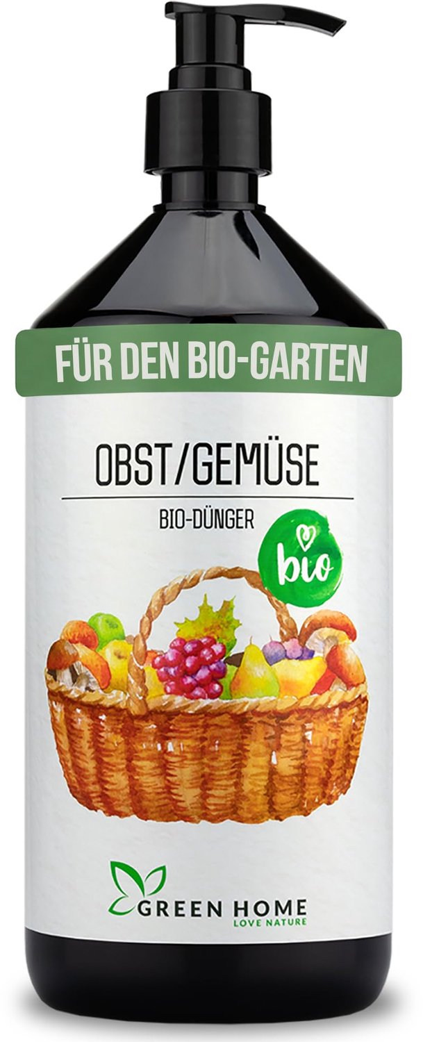 Green Home Love Nature Love Nature organische meststof vloeibaar voor fruit en groente - 1 liter - met doseerpomp - NPK 3-2-6 extra kalium