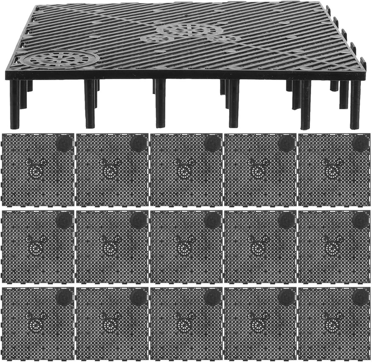 splitsen van aquarium, filterplaten, aquarium, bodemfilter, praktisch aquariumfilter, zwart, 15 cm (20 stuks)