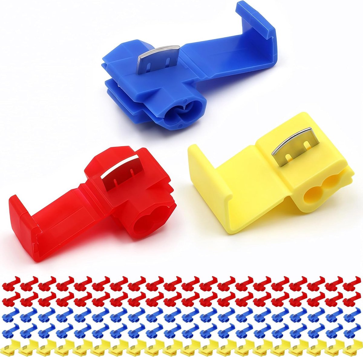 100 stuks Stroomdieven voor auto – T-Tap kabelconnectoren voor auto en motor (0.5-6mm²) Waterdicht