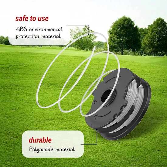 Spoelen voor LIDL Parkside, met 1 dop, nylon draad vervangingsspoel voor LIDL Parkside trimmer grasmaaier PRTA 20-Li A1, B2, C3; PRT 550 A1, A3; PRT 300 A1-2x4m 1,6mm — afbeelding 2