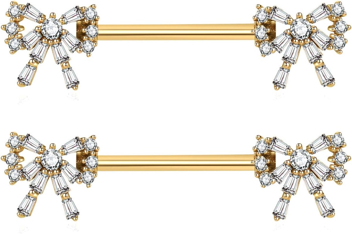 14G tepelpiercing 14 mm lengte chirurgisch staal tepelpiercing zilver tepelpiercing sieraden voor dames