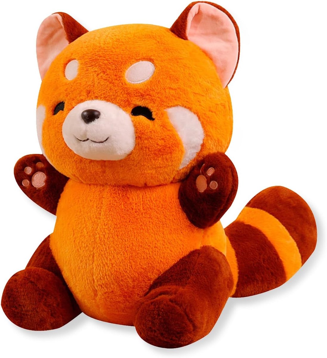 panda knuffeldier, 23 cm, rode panda pluche, Kawaii rode panda, knuffeldier, pluizige knuffeltie rode panda, pluche gevulde dieren, cadeau voor jongens en meisjes | Gezellig pluche dier voor kinderen voor een verjaardag
