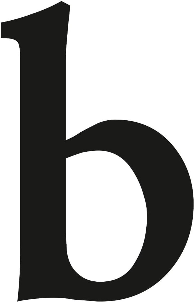 iSecur Sticker Letter B Zwart Serif 10 cm Huisnummer - kfz471b | Weerbestendige plakletter voor deur brievenbus buitengebruik