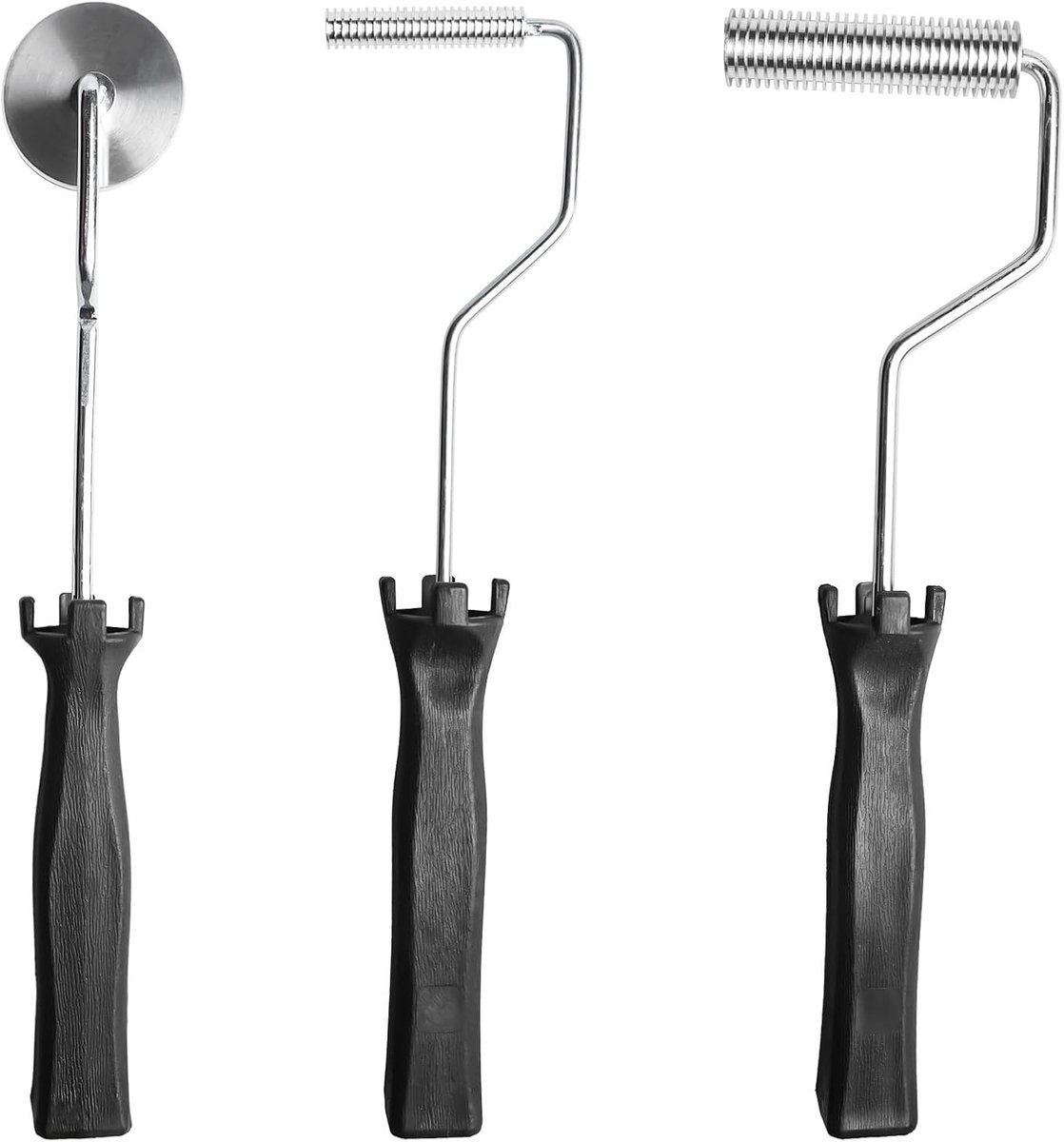 3-delige lamineerrollenset, glasvezelrollertoolkit, lamineerrol, aluminiumlegering, epoxyhars-roller accessoires, glasvezellamineerrol, voor glasstaal, uitlijnen en verdichten