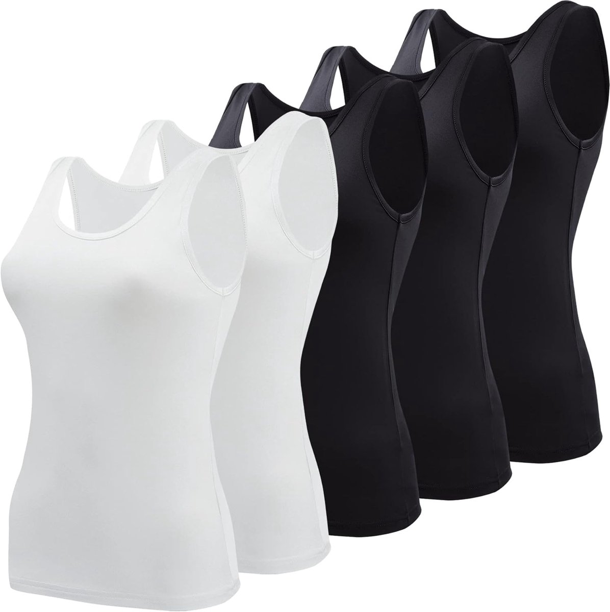 Basic tanktops voor vrouwen, onderhemd, mouwloos voor onder shirts, 5