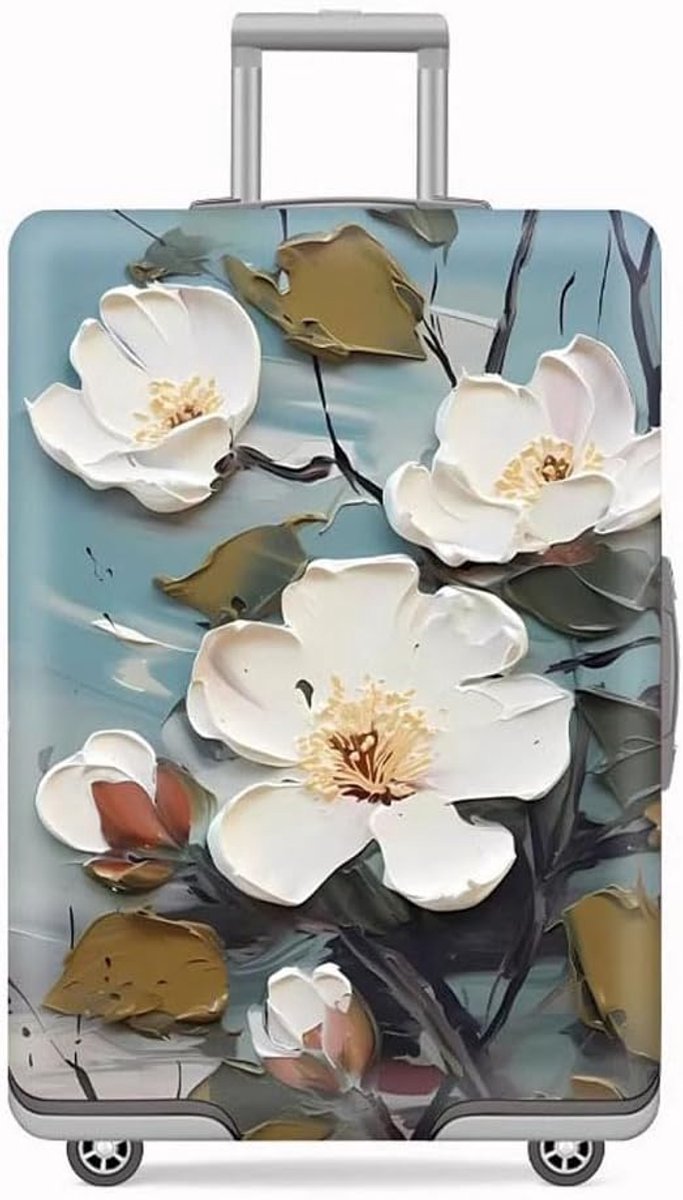 Kofferdeksel Dikker Bagage Cover Voor Kofferkast van Toepassing op 18 ''-32 '' Koffer, Koffer Beschermende Suitcase Luggage Cover (Flower, L)