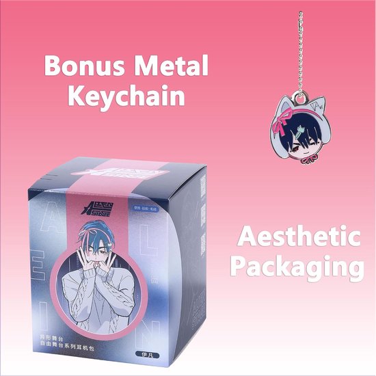 Stage Siliconen Hoofdtelefoonhoes, Officieel Gelicentieerd Anime ALNST Multifunctionele Pouch met Bonus Metalen Sleutelhanger (Ivan) — afbeelding 5