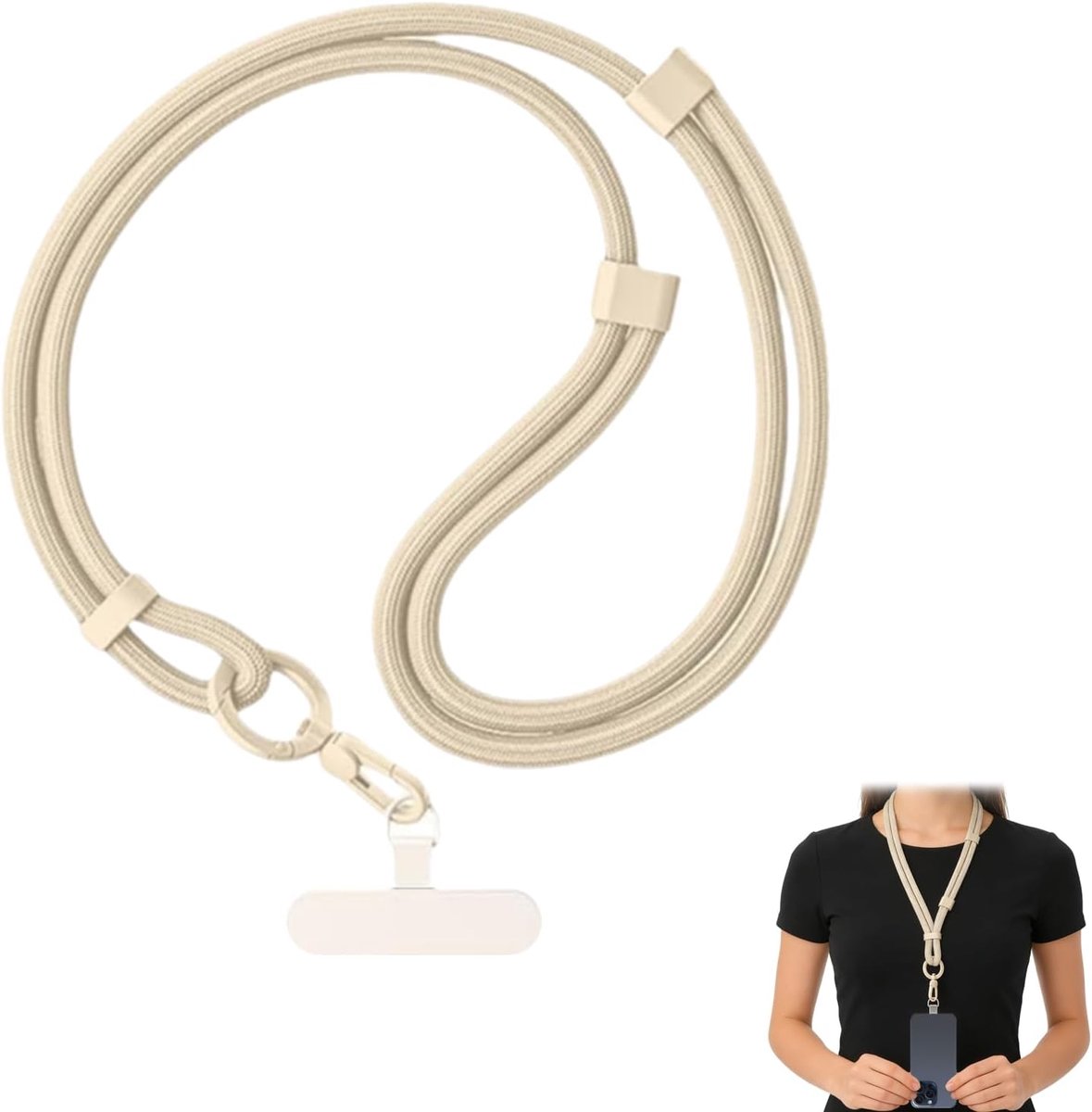 Telefoonband om te Hangen – Verstelbaar Telefoonkoord Universeel – Handsfree Telefoonketting & Sleutelkoord – Nylon Phone Lanyard voor Dagelijks Gebruik