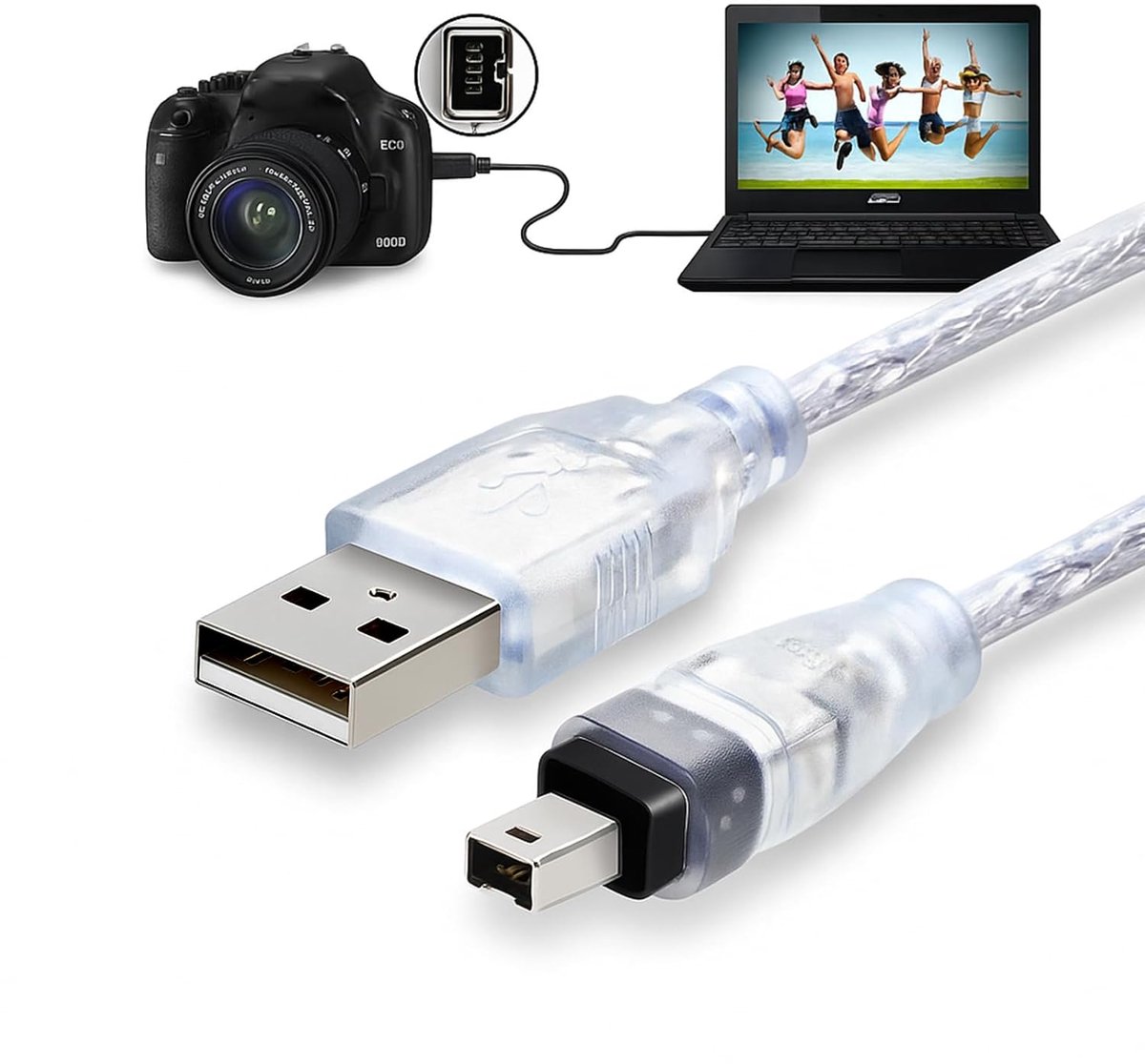 FireWire naar USB C 1394, 4-polig, mannelijk