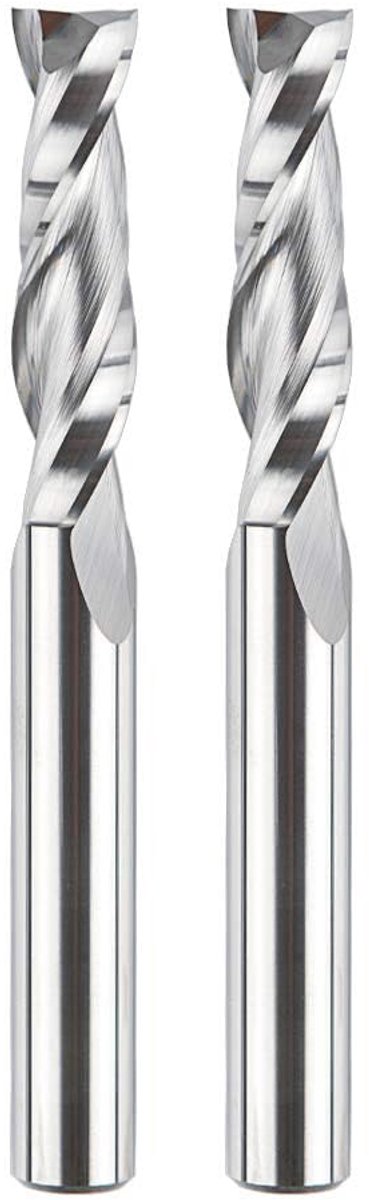 Spiraalfrees, 2 stuks, 8 mm, upcut schacht, 32 mm snijlengte