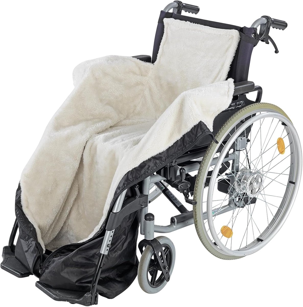 Warmtezak voor rolstoel, water- en winddichte rolstoelzak, bescherming tegen kou, vocht en vuil, polyester, 130 cm lengte
