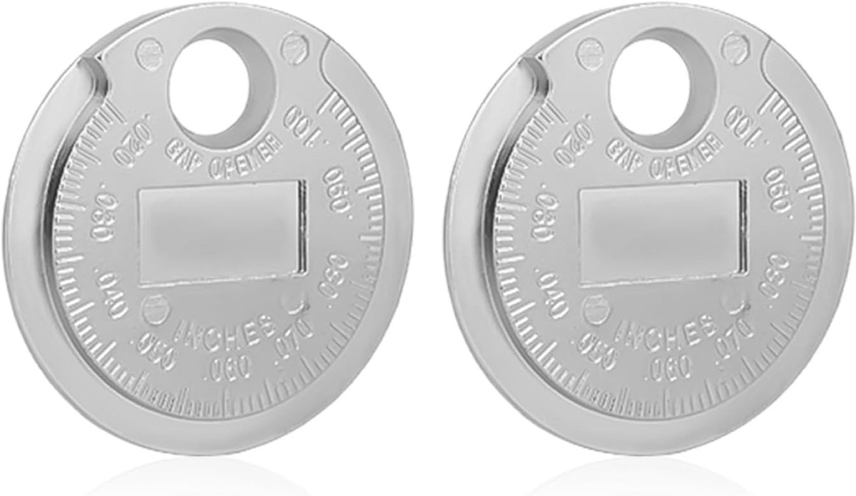 Bougie afstandsmeter 2 stuks - zinklegering meetinstrument - inch en metrische schaal - ideaal voor monteurs - ShopVlot