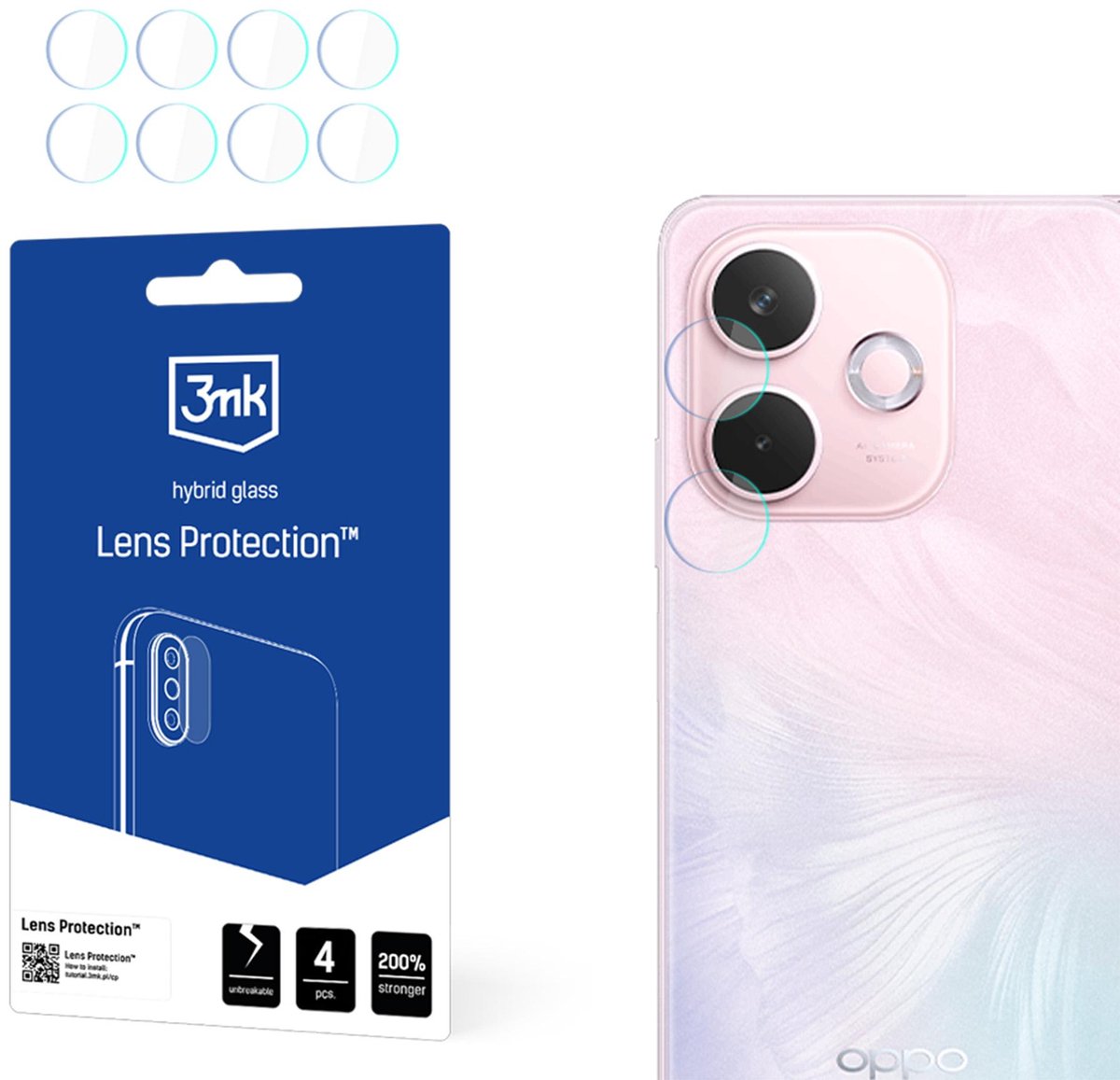 3Mk-Lensbescherming Voor Oppo A5 Pro 5G Camerabescherming Anti-Kras