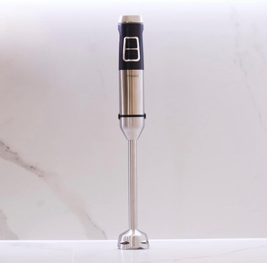 SnelShoppen - XXL Mixer 1500 W met Extra Lange Voet 22 cm, Turbo-Functie, LED-Lichtbediening, Variabele Snelheid, Roestvrij Staal, Perfect voor Keuken — afbeelding 3