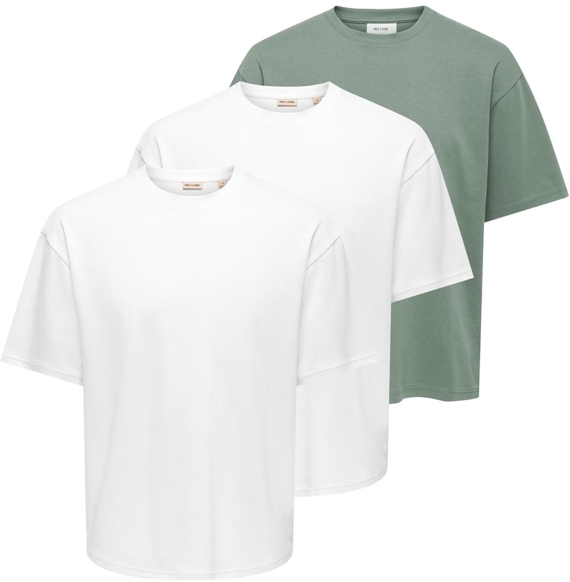 Only & Sons Heren t-shirt 3 pack Caspian