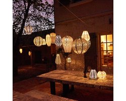 Lumiz Solar Tuinverlichting - Lampion - Long Oval - 20 cm - Taupe