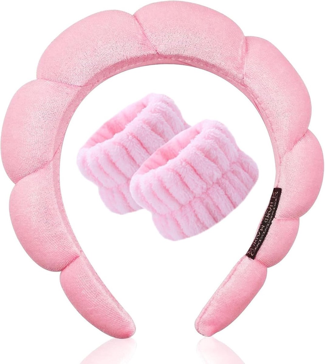 Set van 3 Haarbanden voor Dames - Ideaal voor Gezichtsreiniging, Make-up en Yoga Activiteiten