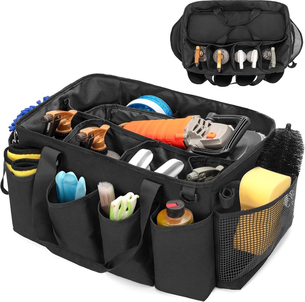 Tas voor car detailing - grote maat - inclusief tas voor polijstmachine - handig voor autoverzorging - ShopVlot