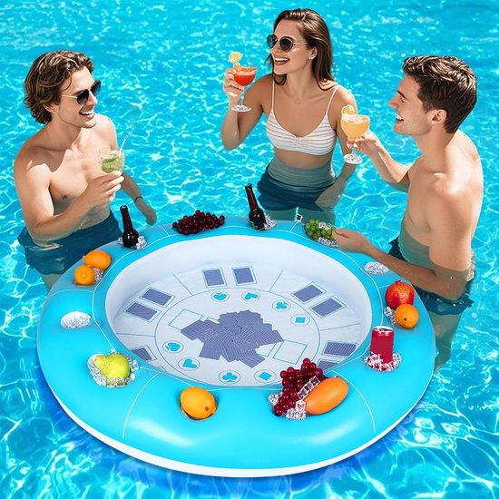 Drijvende Speeltafel - Pooltafel Set - Waterpret - Opvouwbaar - 100x100 cm - Meerkleurig — afbeelding 3