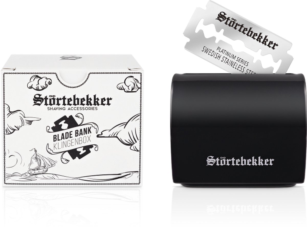 Störtebekker® Mesjesbox - Blade Bank voor Gebruikte Scheermesjes - Opbergdoosje tot 300 Mesjes - Compact & Stijlvol - Ideaal voor Onderweg