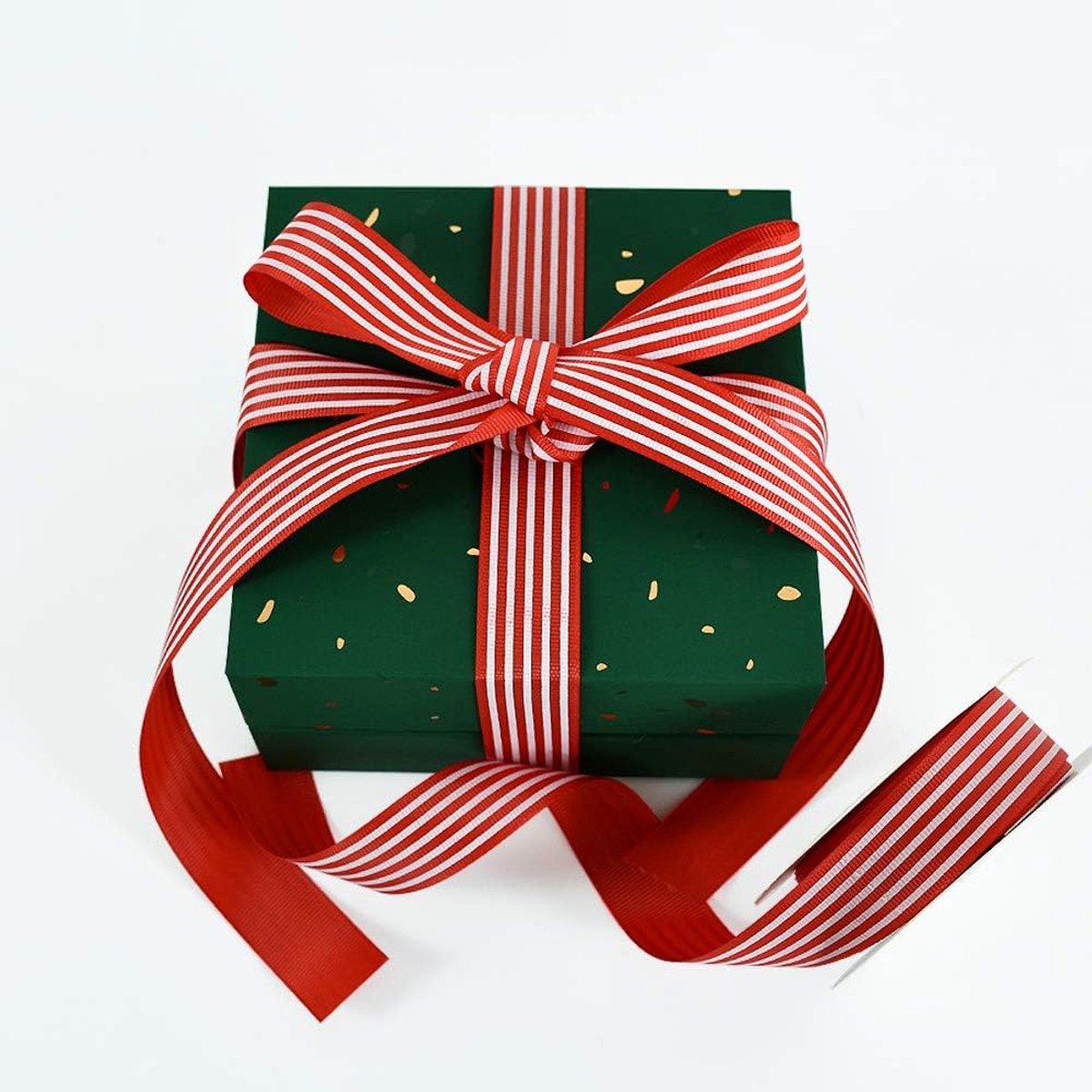 Rood Wit Gestreept Lint 1 Inch Brede Stof Grosgrain Linten 25 Yards Roll voor Gift Wrapping Valentijnsdag DIY Haaraccessoires Ambachten Party Vakantie Bruiloft Kerst Verjaardag Decoratie