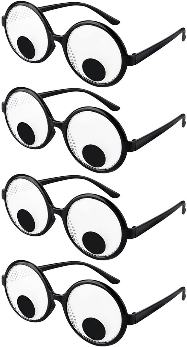 4 stuks. Grappige Bril Googly Bril Shake Eye Party Bril Googly Bril voor Foto Props Party Cosplay etc.
